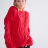 Cable Sweater - True Red
