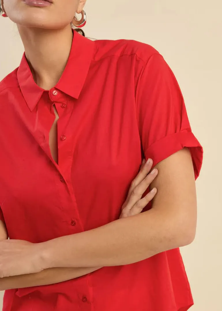 Cancun Shirt - Poppy