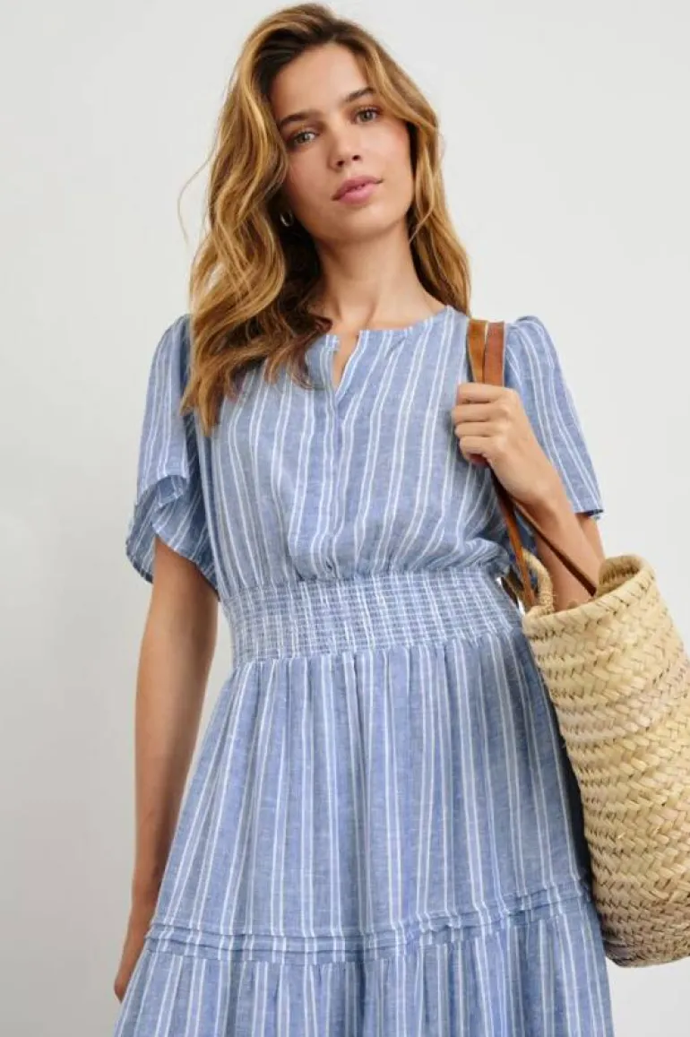 Cannes Dress - Lake View Stripe