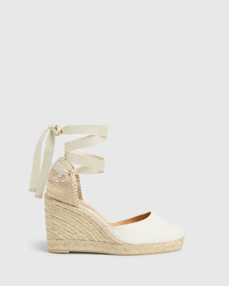 Carina Wedge - Blanco metallic