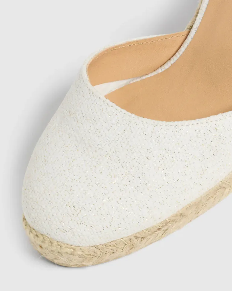 Carina Wedge - Blanco metallic