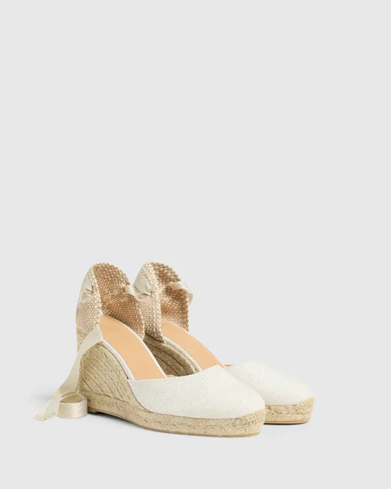 Carina Wedge - Blanco metallic