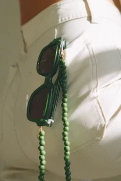 Ceramic Glasses Chain - Green