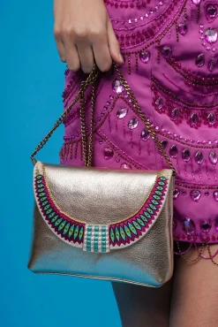 Charlina Bag - Fushia/Gold
