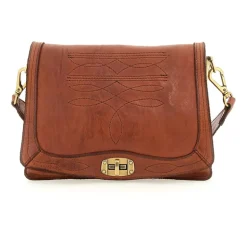Charro Stitch Cross Body Bag- Cognac