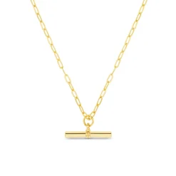 Chunky T-Bar Mid Length Necklace