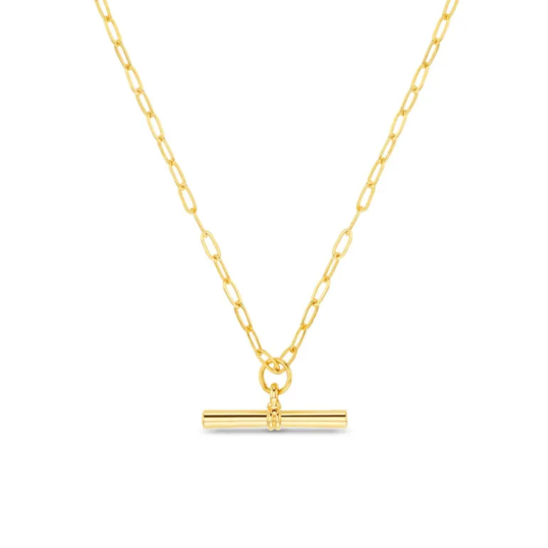 Chunky T-Bar Mid Length Necklace