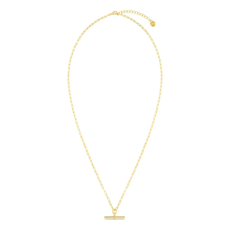 Chunky T-Bar Mid Length Necklace