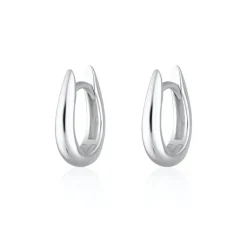 Claw Huggie Earrings - Silver