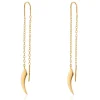 Claw Threader Earrings - Gold