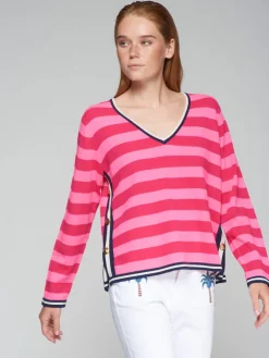 Colour Block Jumper - Rosa Stripe