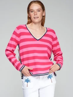Colour Block Jumper - Rosa Stripe