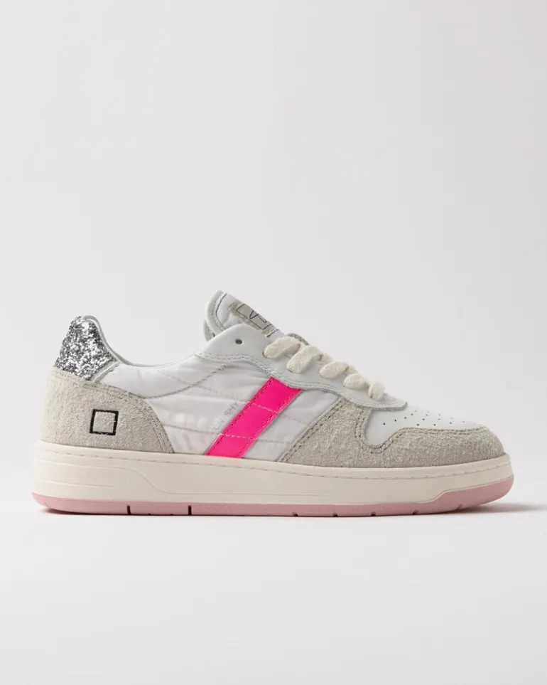 Court Shiny White - Fuxia