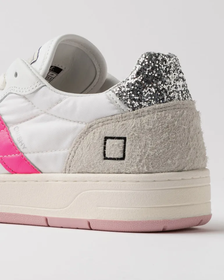 Court Shiny White - Fuxia