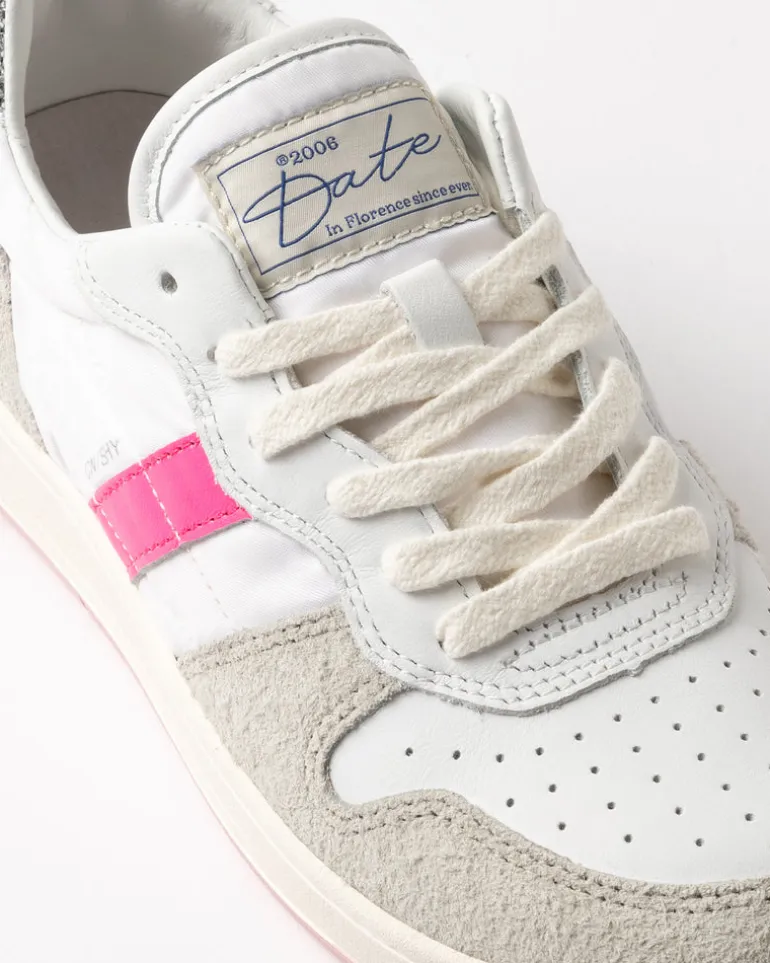 Court Shiny White - Fuxia