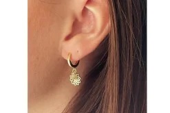 Crown Chakra Hoop Earring - Gold