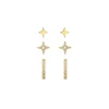 Crystal Star & Pave Hoop Earring