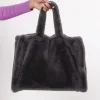 Daan Faux Fur Shopper - Graphite