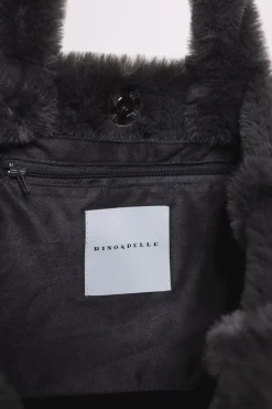 Daan Faux Fur Shopper - Graphite