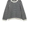 Daya Stripe Knit - Salute Navy