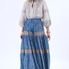 Diamond Maxi Skirt - Blue