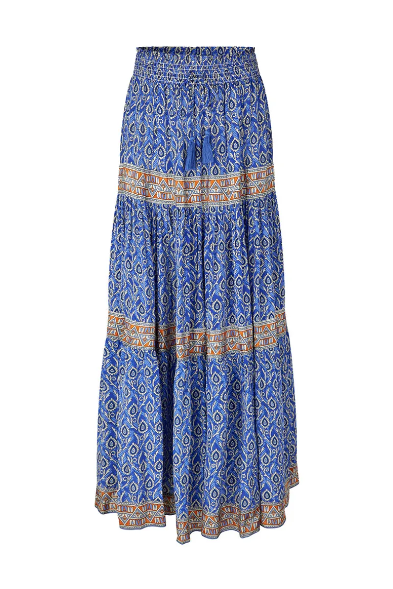 Diamond Maxi Skirt - Blue