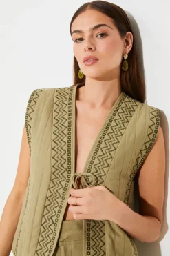 Diamond Waistcoat - Kaki