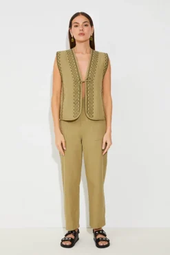Diamond Waistcoat - Kaki