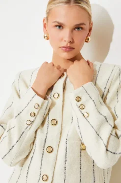 Diane Jacket - White Stripe