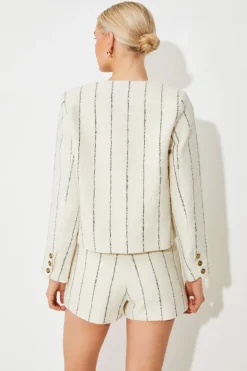 Diane Jacket - White Stripe
