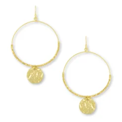 Dominique Large Gold Hoop Earrings