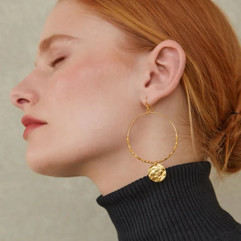 Dominique Large Gold Hoop Earrings