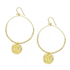 Dominique Large Hoop Earrings - Gold