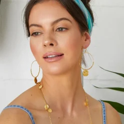 Dominique Large Hoop Earrings - Gold