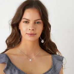 Dominique Large Hoop Earrings - Silver