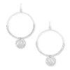 Dominique Large Silver Hoop Earrings
