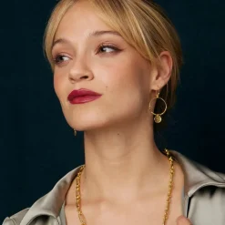 Dominique Mini Gold Hoop Earrings