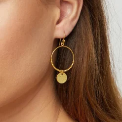 Dominique Mini Gold Hoop Earrings