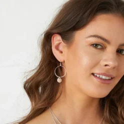 Dominique Mini Hoop Earrings - Silver