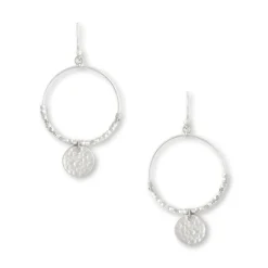 Dominique Mini Silver Hoop Earrings