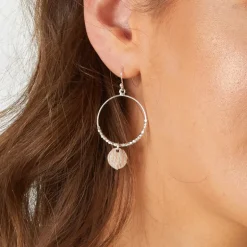 Dominique Mini Silver Hoop Earrings