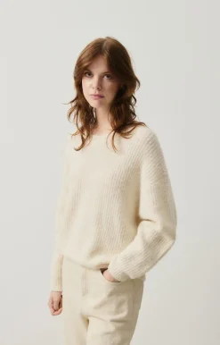 East Round Neck Knit - Nacre Chine