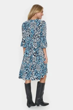 Eda Dress - Baby's Breath Blue Animal