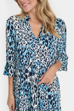 Eda Dress - Baby's Breath Blue Animal