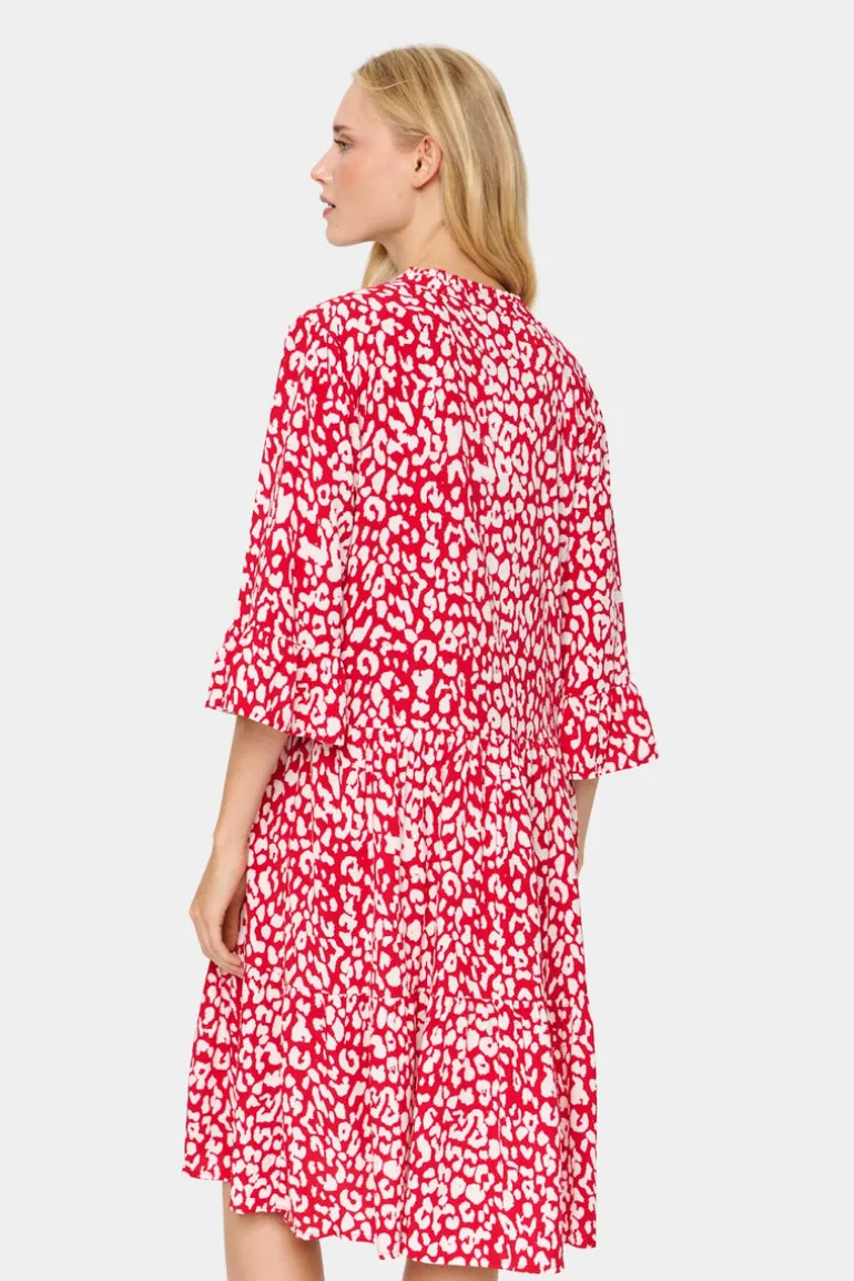 Eda Dress - Crimson Leopard