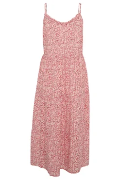 Eda Maxi Strap Dress - True Red Florals