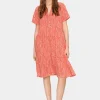 Eda Short Sleeve Dress - Hibiscus Zig Zebra