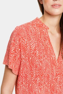 Eda Short Sleeve Dress - Hibiscus Zig Zebra