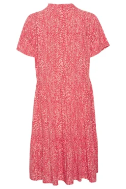 Eda Short Sleeve Dress - Hibiscus Zig Zebra