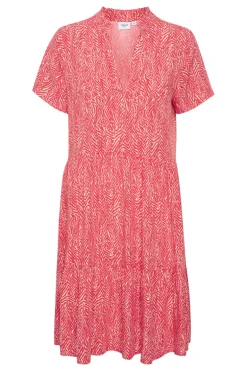 Eda Short Sleeve Dress - Hibiscus Zig Zebra